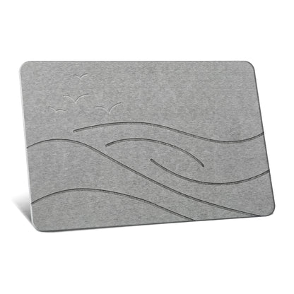 Burcha Design Bath Mat - Quick Drying Bath Mat Stone - Premium Mat for Bathroom, Ultra and Fast Drying for a Safe, Clean Experience - Safe Non - Slip Surface
